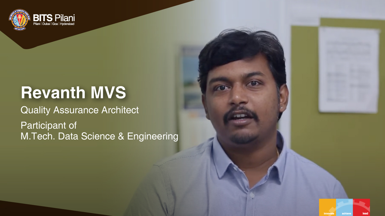Revanth M V S speaks about his WILP experience